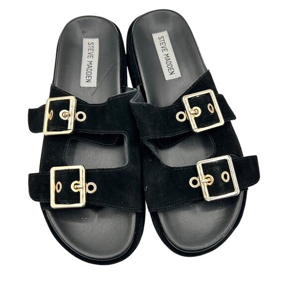 Steve Madden Women's Black Katie Platform Slide Sandals Size 7M - Picture 5 of 12